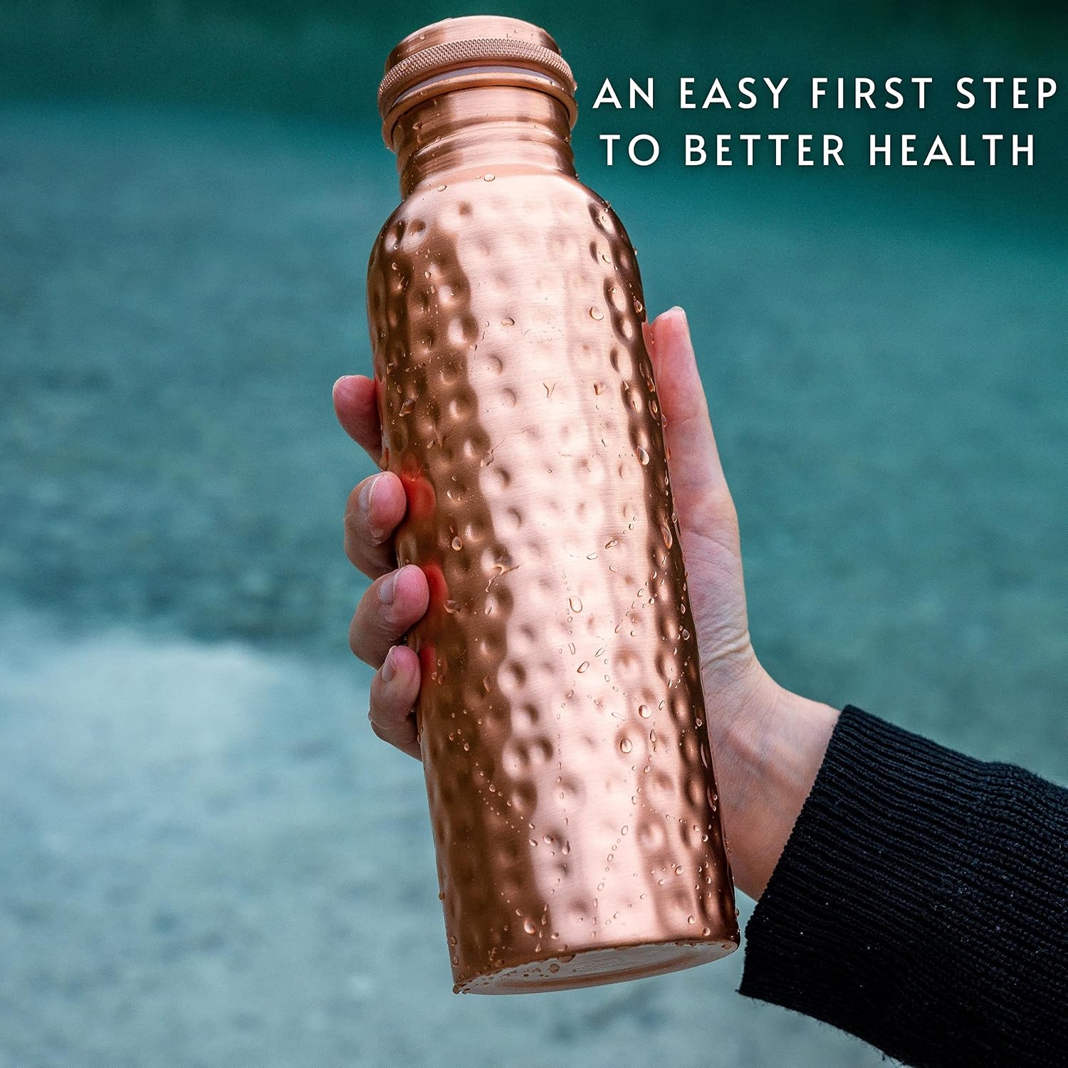 Garrafa de Água de Cobre Kosde - Ayurvedic & Herbal Wellness Kits avaliação e preço