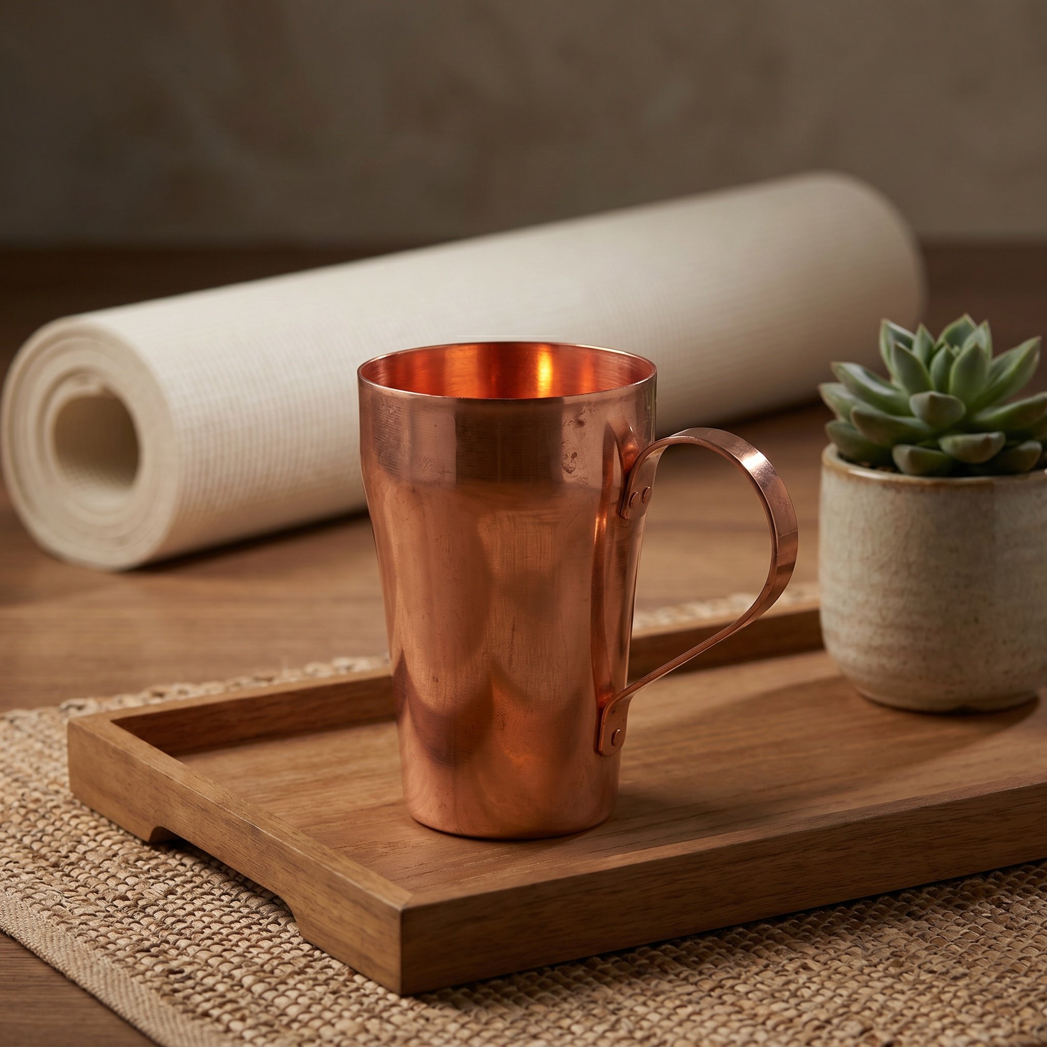 Copo de Cobre Puro Martelado à - Ayurvedic & Herbal Wellness Kits avaliação e preço